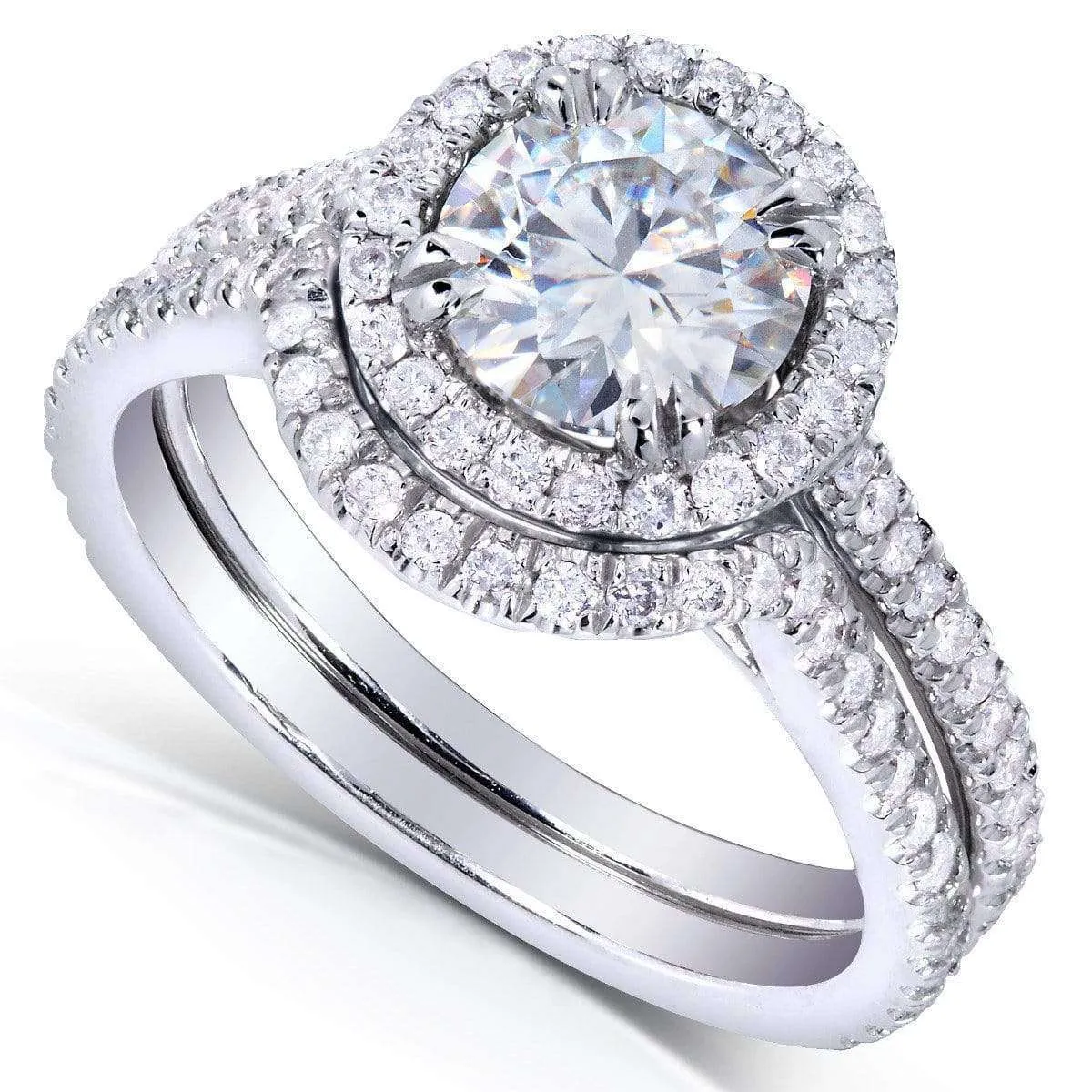 1-1/2ct.tw Original Round 6.5 Halo Bridal Set