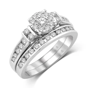 10K White Gold 1 Ct.Tw.Diamond Fashion Bridal