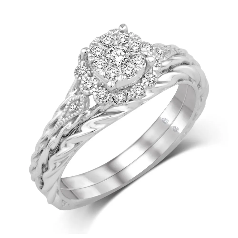 10K White Gold 1/4 Ct.Tw.Diamond Fashion Bridal