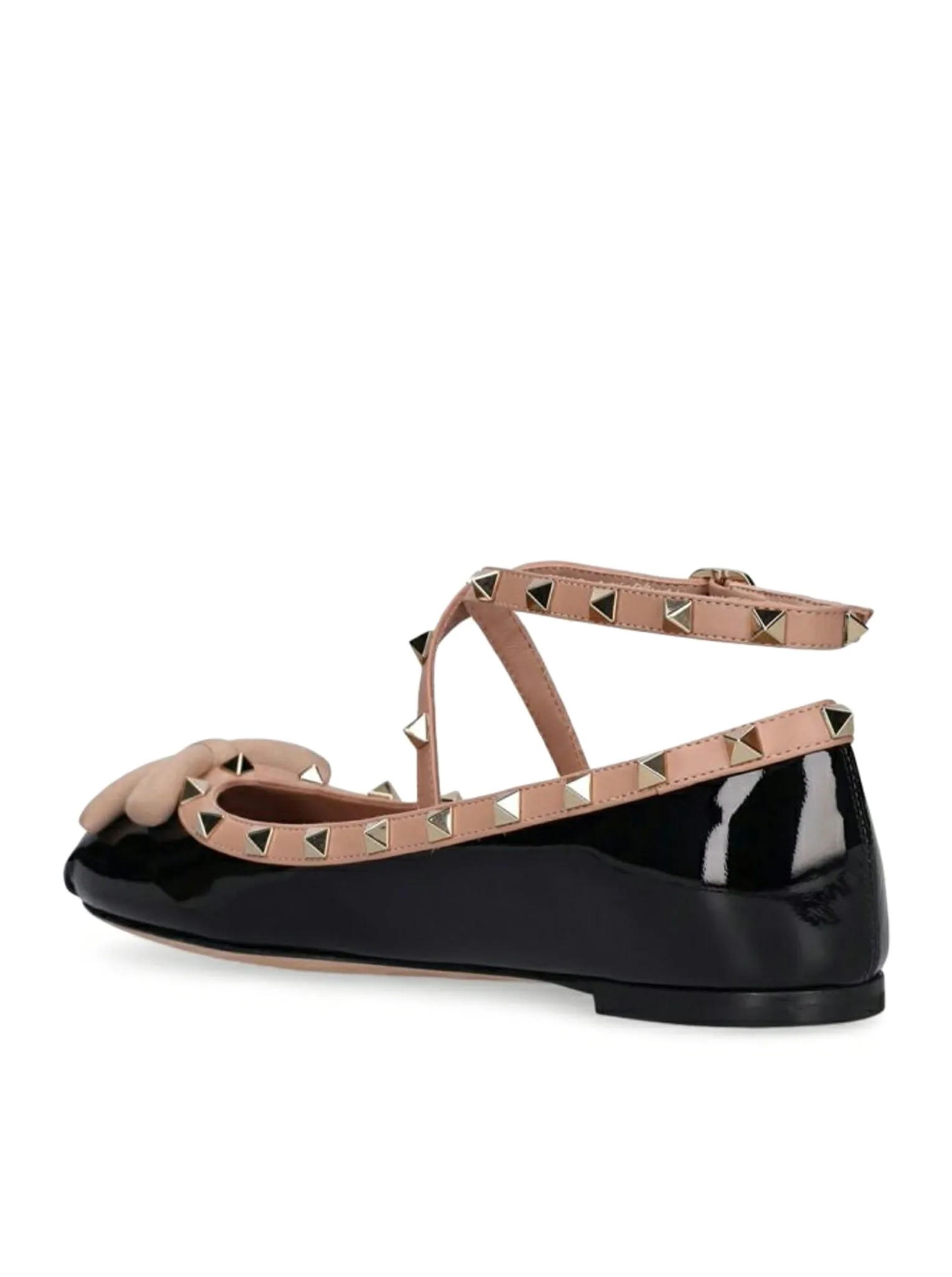 5mm Rockstud patent leather ballet flats