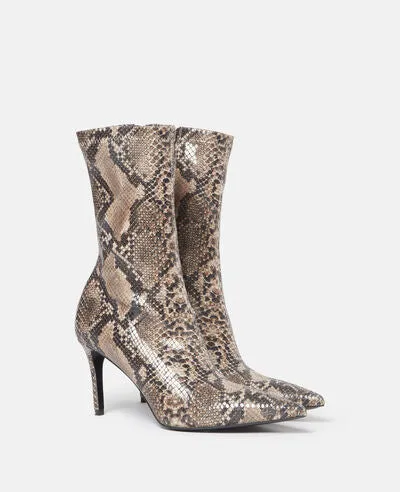 810264AP0180 Iconic python print ankle boot