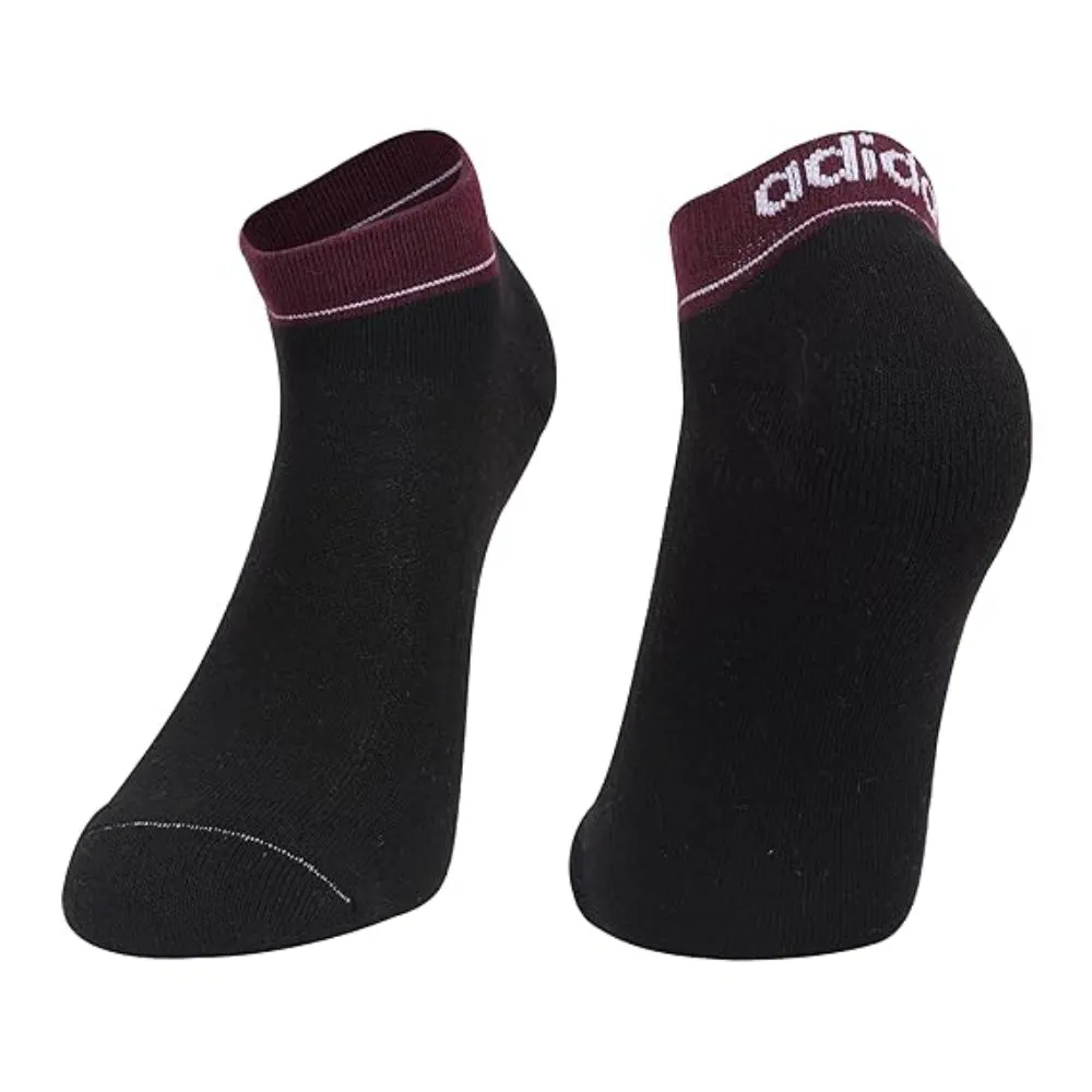 Adidas Men's Heel & Toe Cushion Low Cut Socks (Anthra Melange/Black)