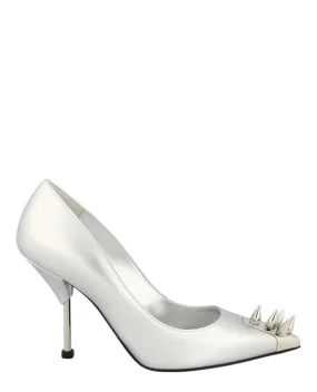 Alexander McQueen Womens Stud Metallic Pumps