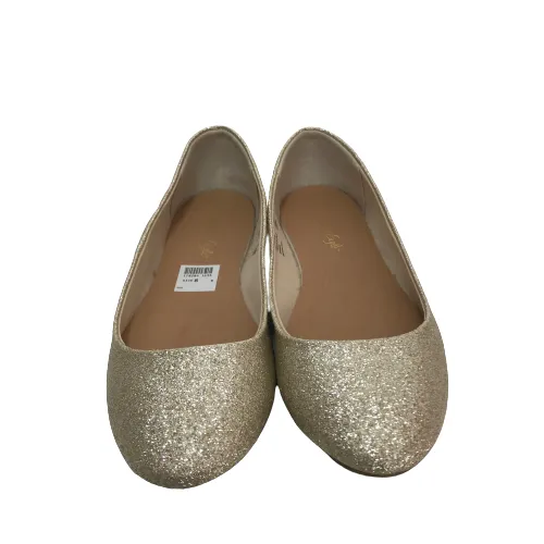 American Eagle Gold Glitter Ballet Flats | Brand New |