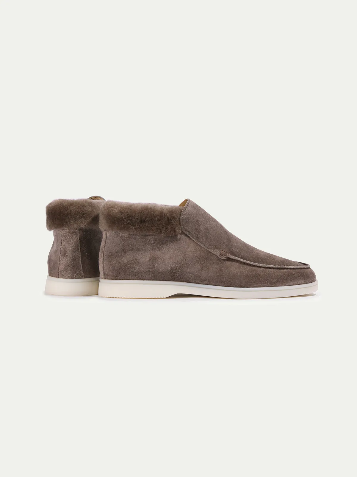 Ash Grey City Loafer with Shearling