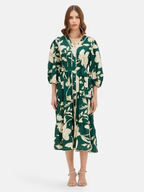 ASHLEY PRINTED MIDI DRESS