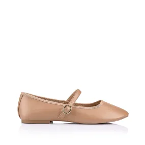 Bambi Mary-Jane Flats - Dark Camel