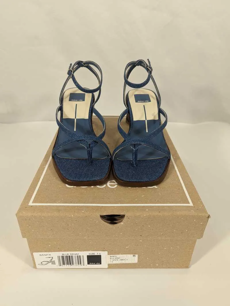 BANITA SANDALS BLUE DENIM - re:vita