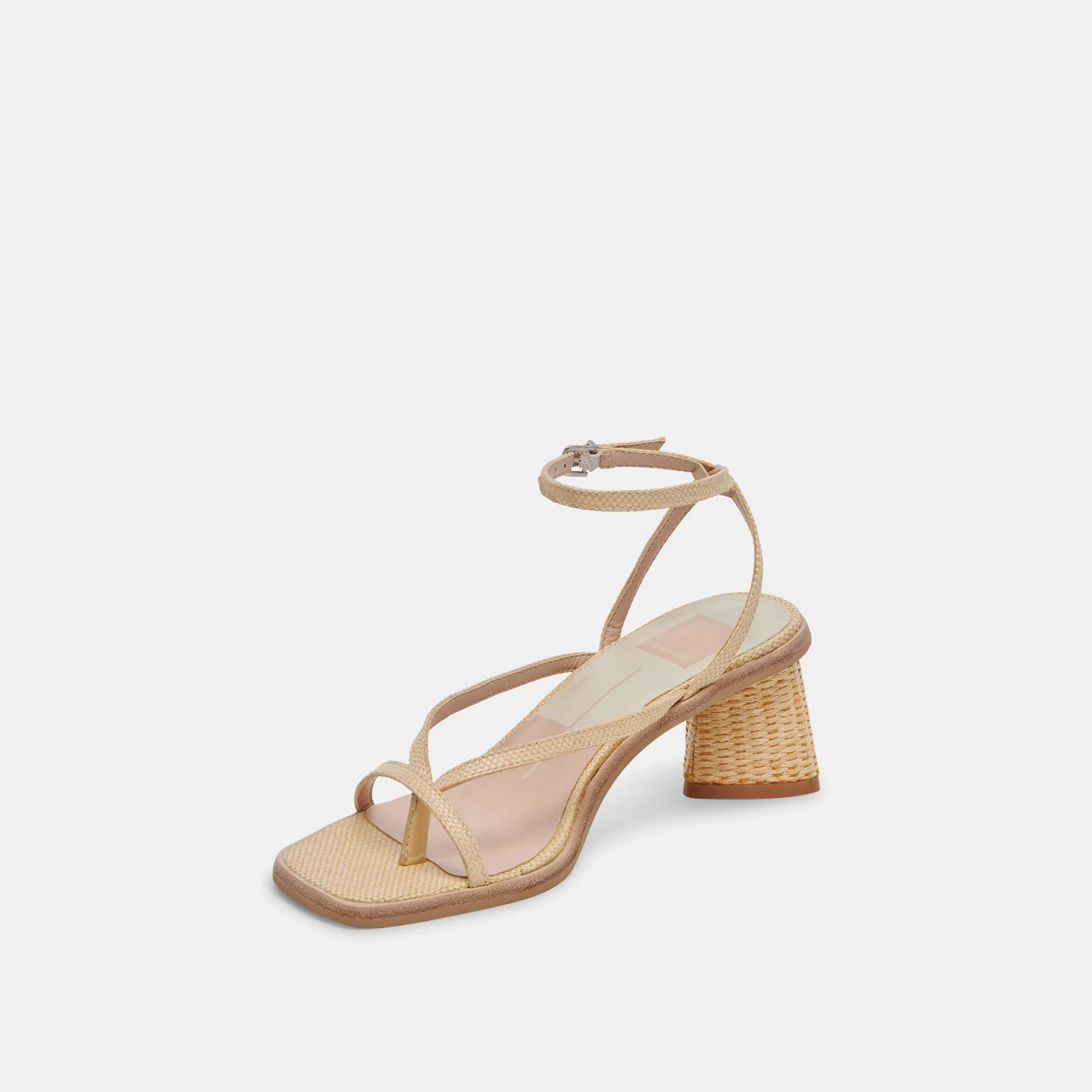 BANITA WIDE SANDALS LT NATURAL RAFFIA