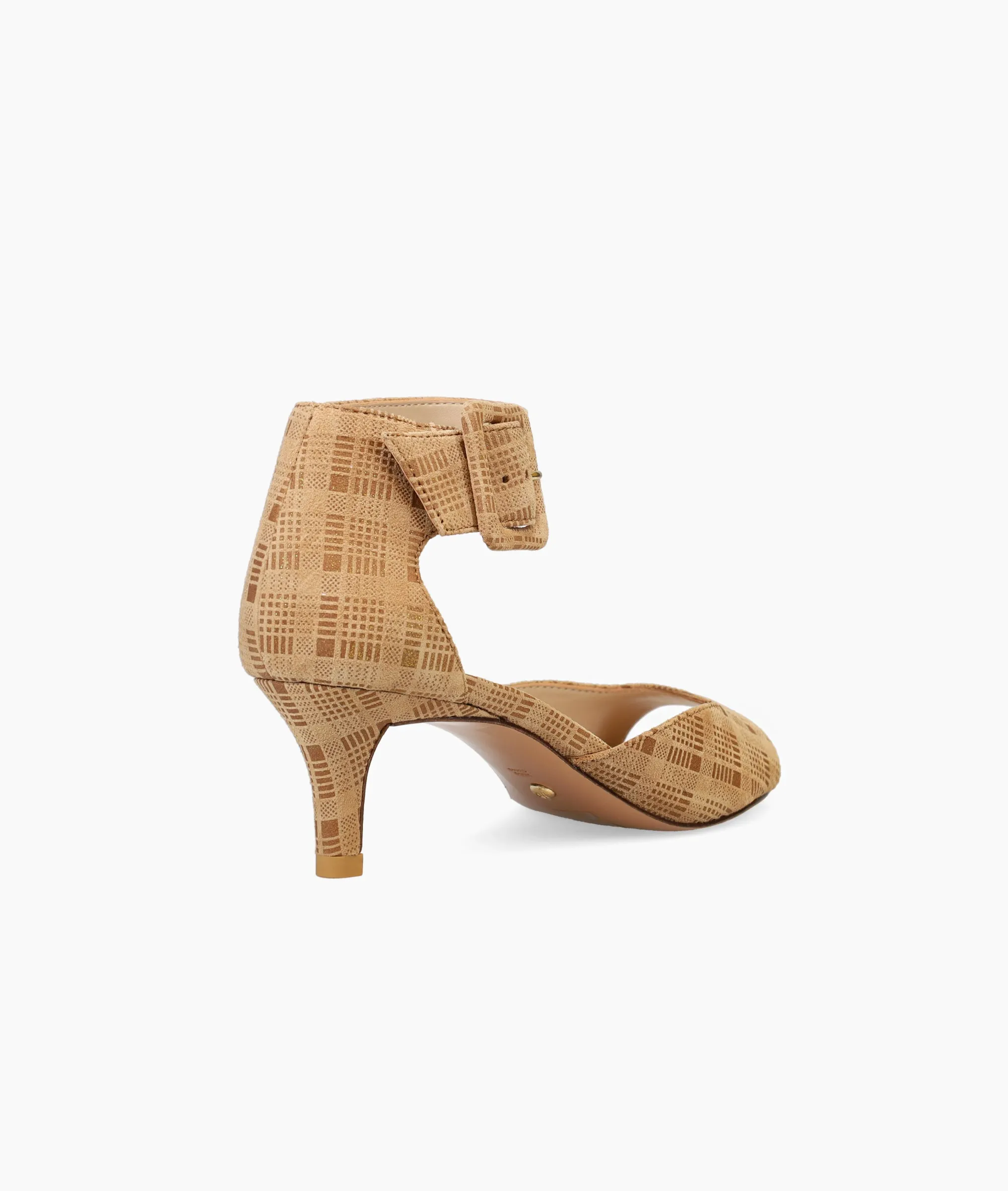 Berlin Low Heel - Latte Plaid