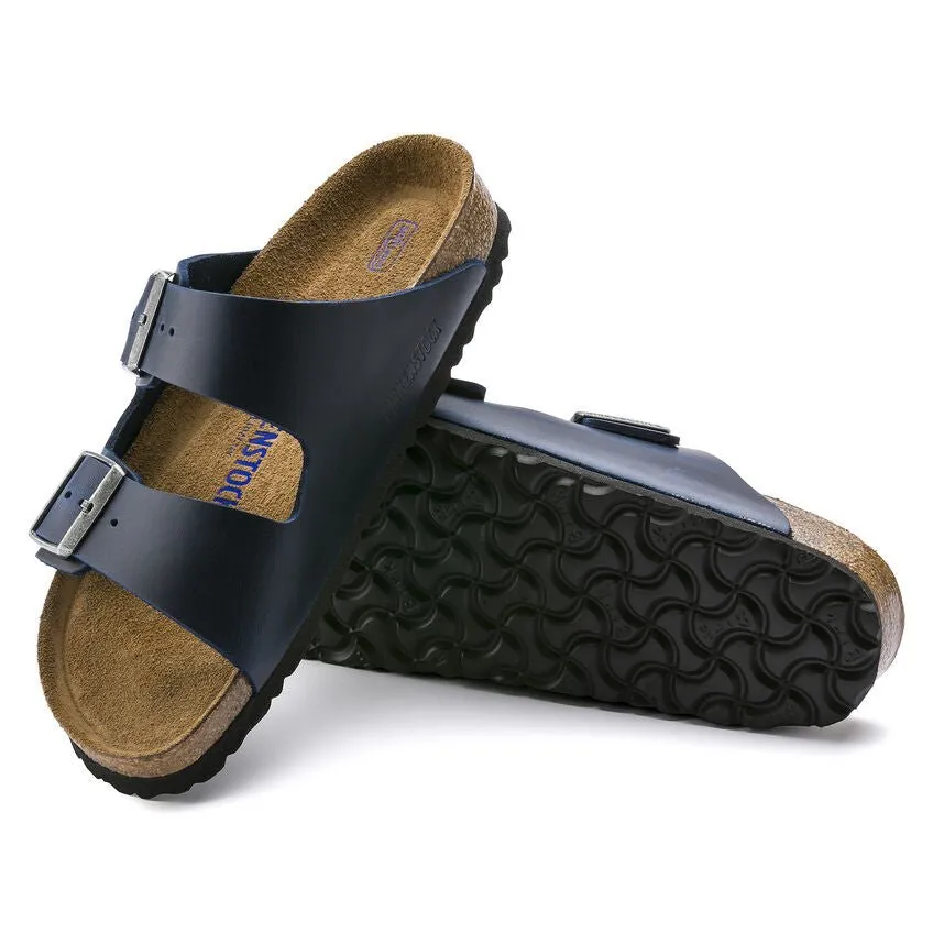 Birkenstock Arizona Soft Footbed Oiled Nubuck Leather Blue - Unisex