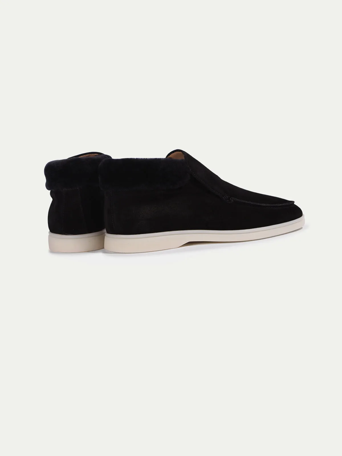 Black City Loafer with Shearling