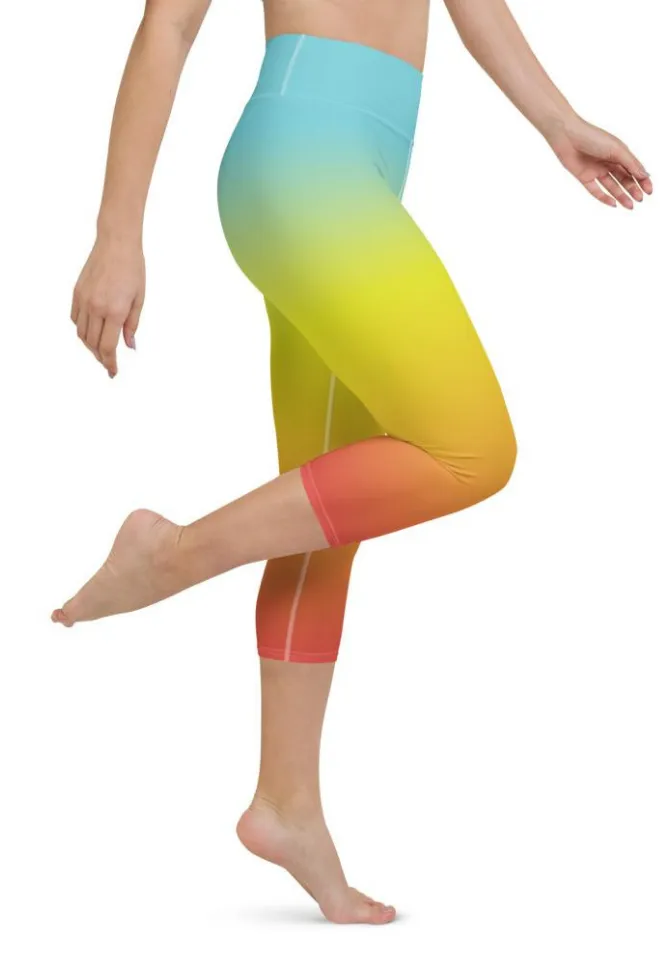 Bohemian Rainbow Yoga Capris