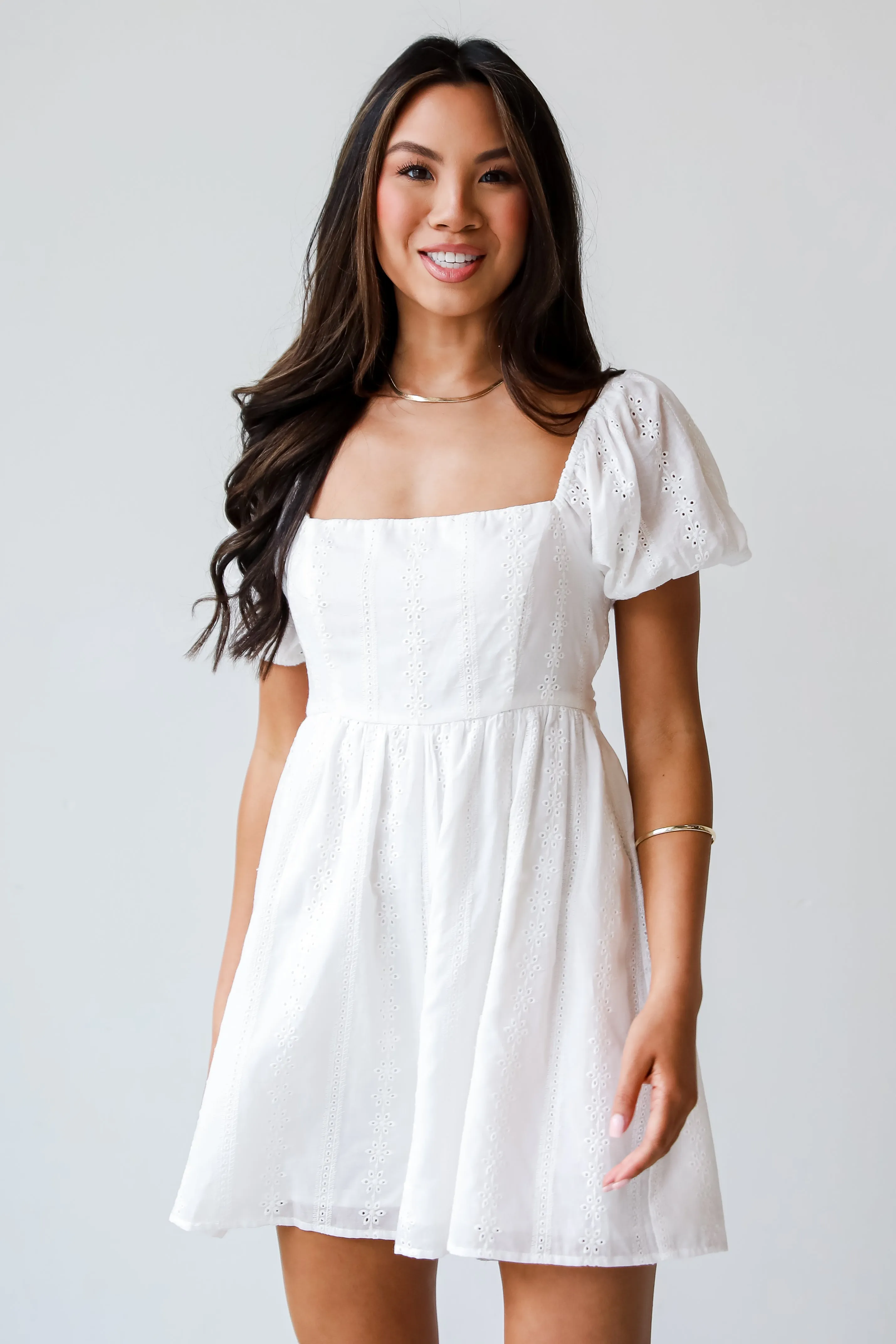 Breezy Approach White Eyelet Romper