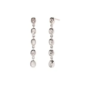 Bridal Diamond Drop Earrings - White Gold