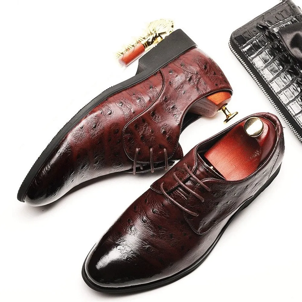 Burnished black Derby Shoes for Men