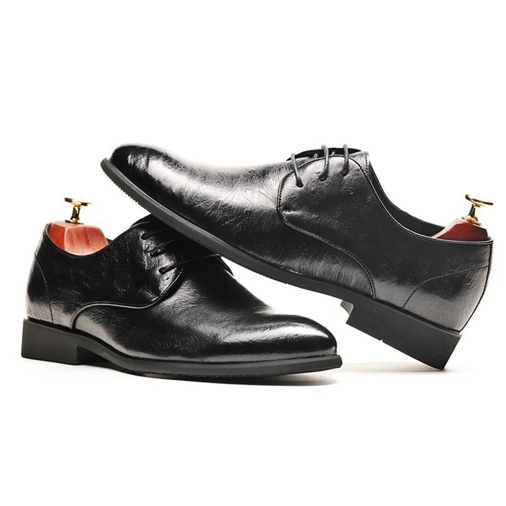 Burnished black Derby Shoes for Men