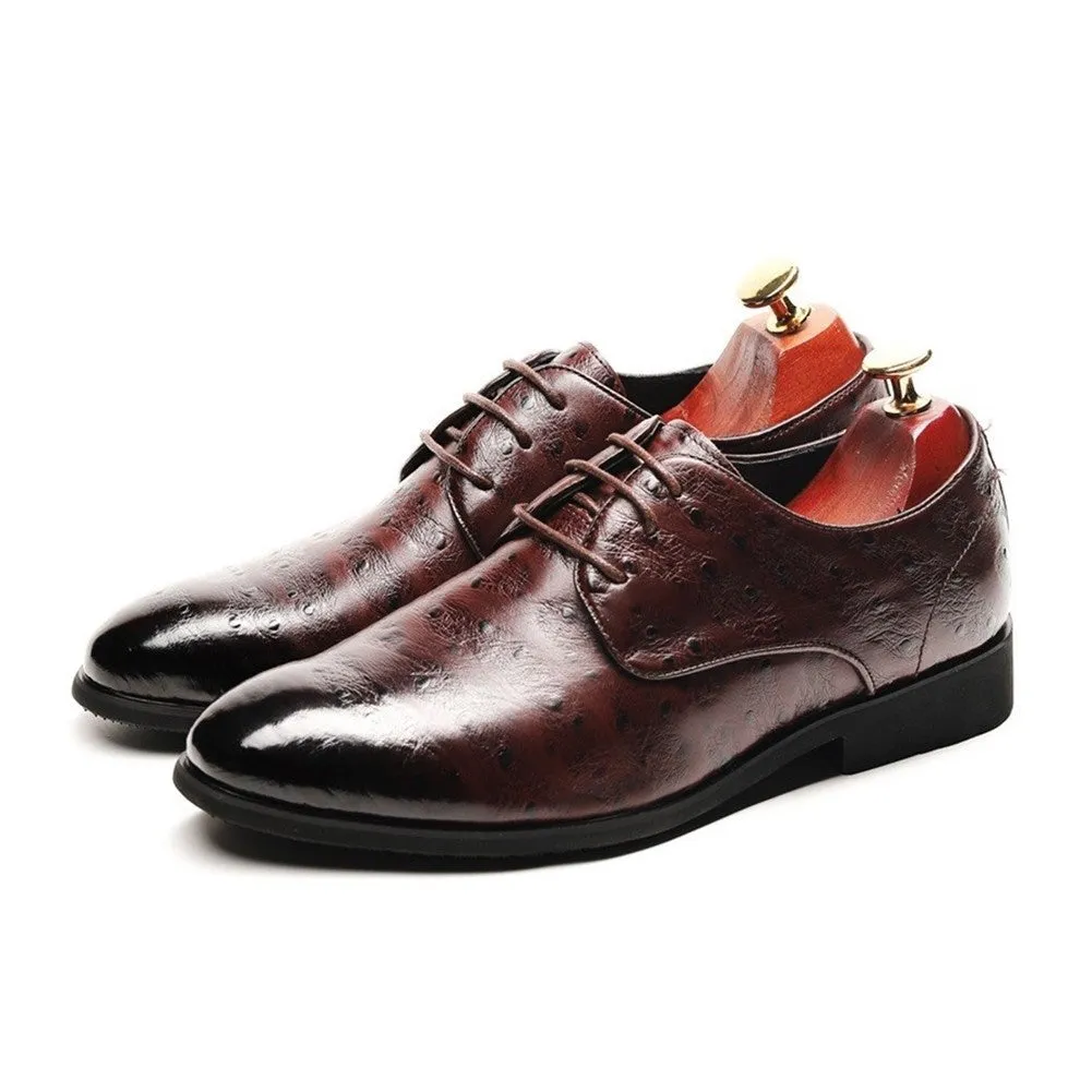 Burnished black Derby Shoes for Men