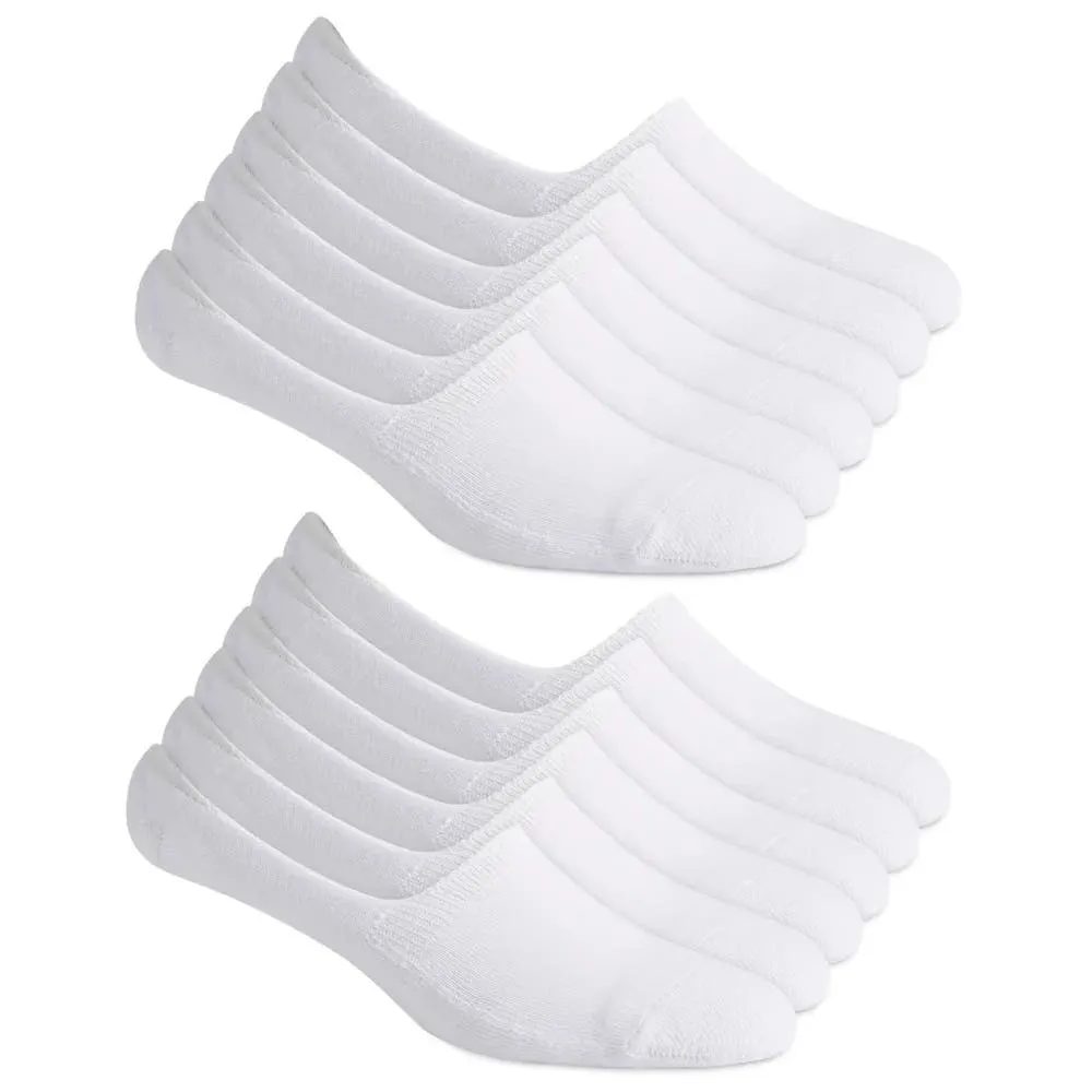 Club Room Men's No Show Socks 12-Pack White