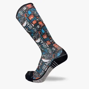 Coffee Doodle Compression Socks (Knee-High)