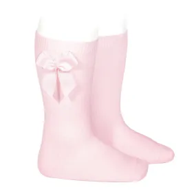 Condor Knee High Socks With Side Bow Pink