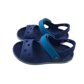 Crocs sandals shoe size 10 junior blue loop and hoop straps