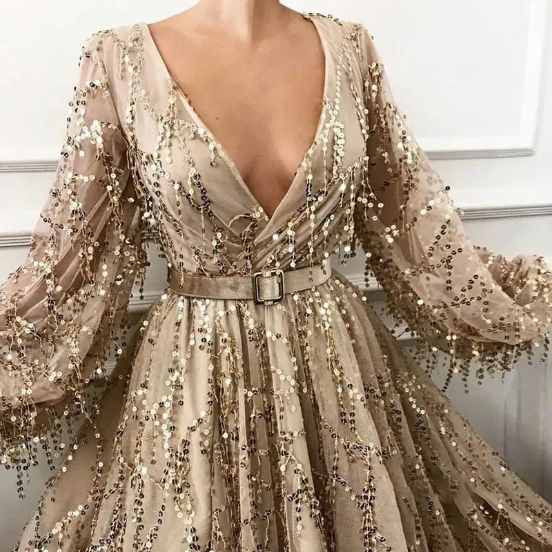 Dazzling Champagne Gown