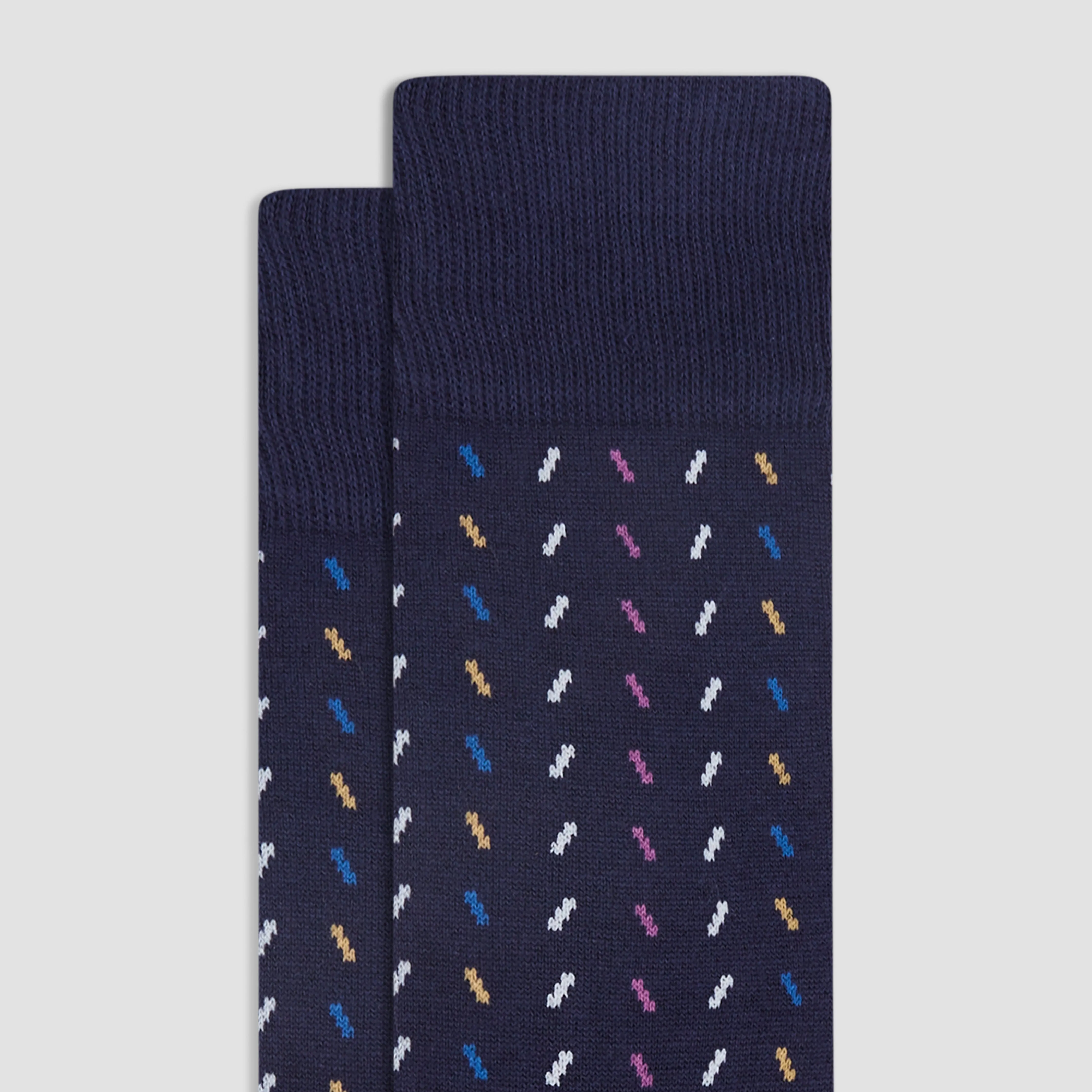 Diagonal Striped Mid-Calf Socks