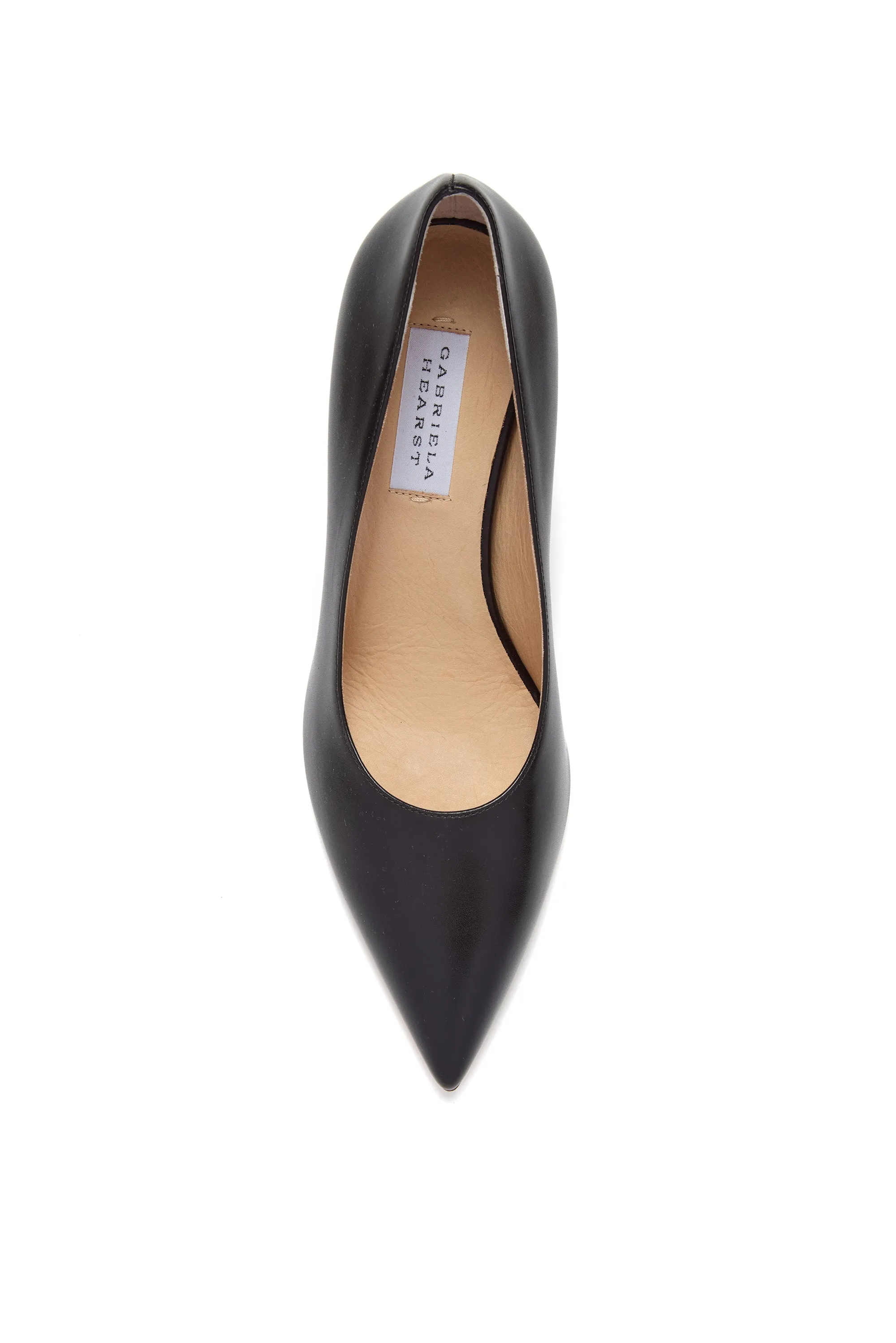 Edwina High Heel Stiletto Pump in Black Nappa Leather