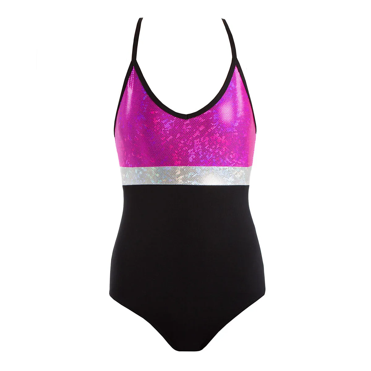 Energetiks Spliced Shattered Glass Triple Strap Leotard Gcl104