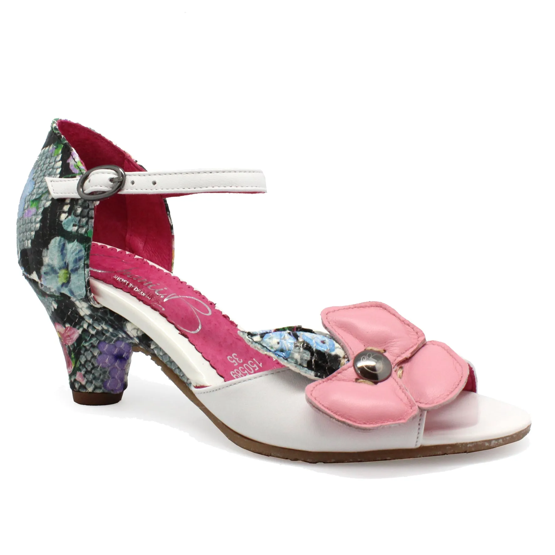 Fleur - Flower Python open toe sandal