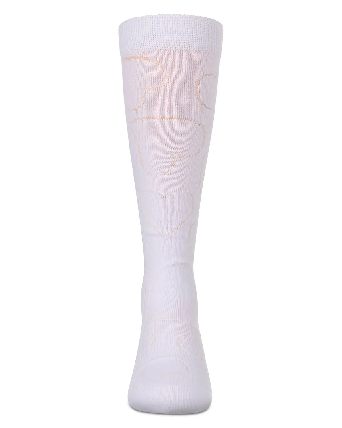 Girls Stretch Cotton Multi Heart Design Knee Sock