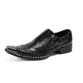 Imitation Snake Skin Oxfords for Men