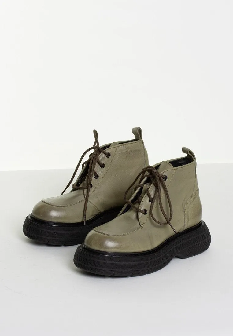 Ines Dusty Military Ankle Boots