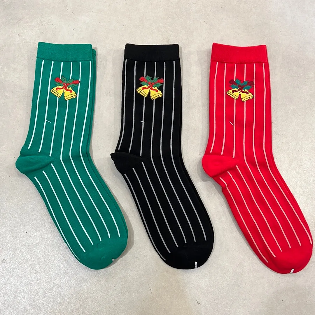 Jingle Bell Mid Calf Socks