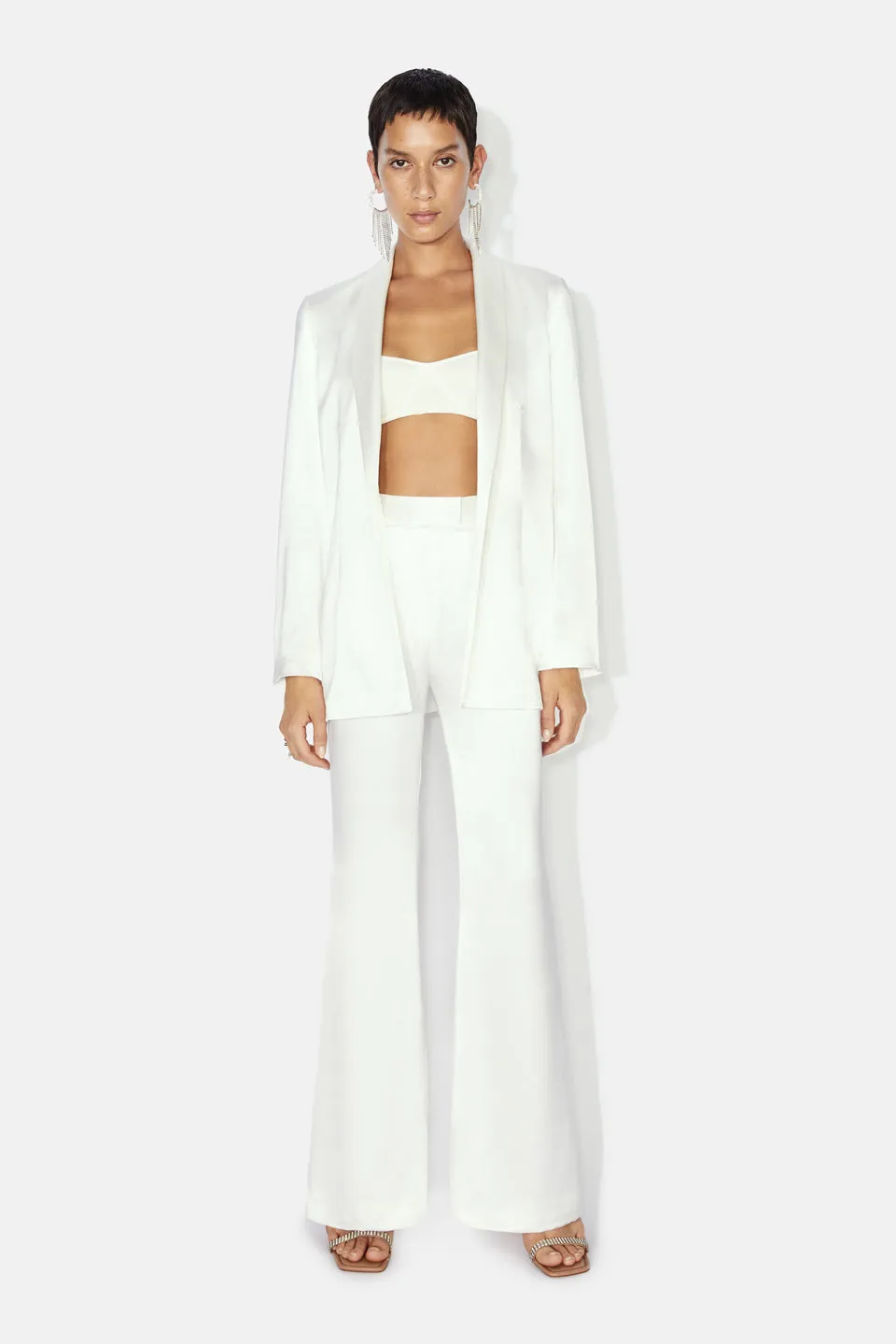 Julianne Bridal Trousers - Liquid White