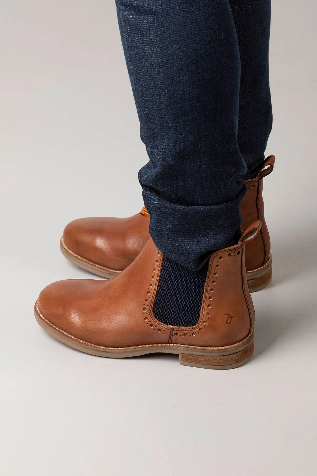 Ladies Brogue Chelsea Boots - Kirby