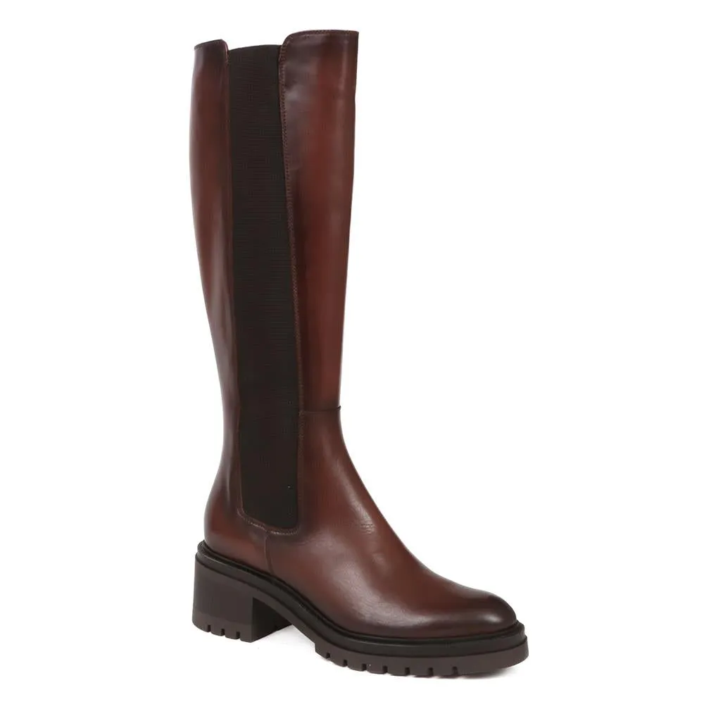 Sure! Here’s an optimized title for the product:

Stylish Leather Knee-High Boots for Women - DOMENICA Model 324 253 - Elegant Footwear for Every Occasion

Feel free to adjust any part of it based on your target audience or specific selling points!