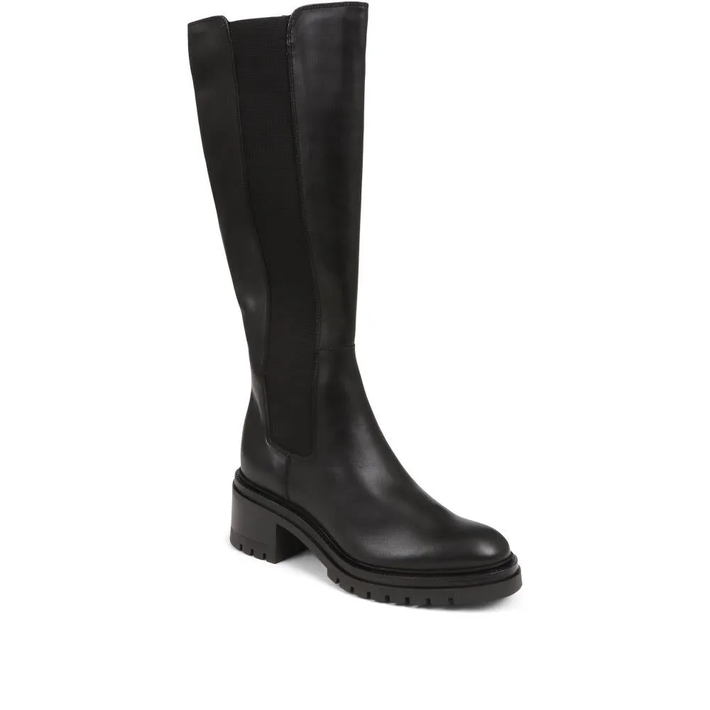 Sure! Here’s an optimized title for the product:

Stylish Leather Knee-High Boots for Women - DOMENICA Model 324 253 - Elegant Footwear for Every Occasion

Feel free to adjust any part of it based on your target audience or specific selling points!