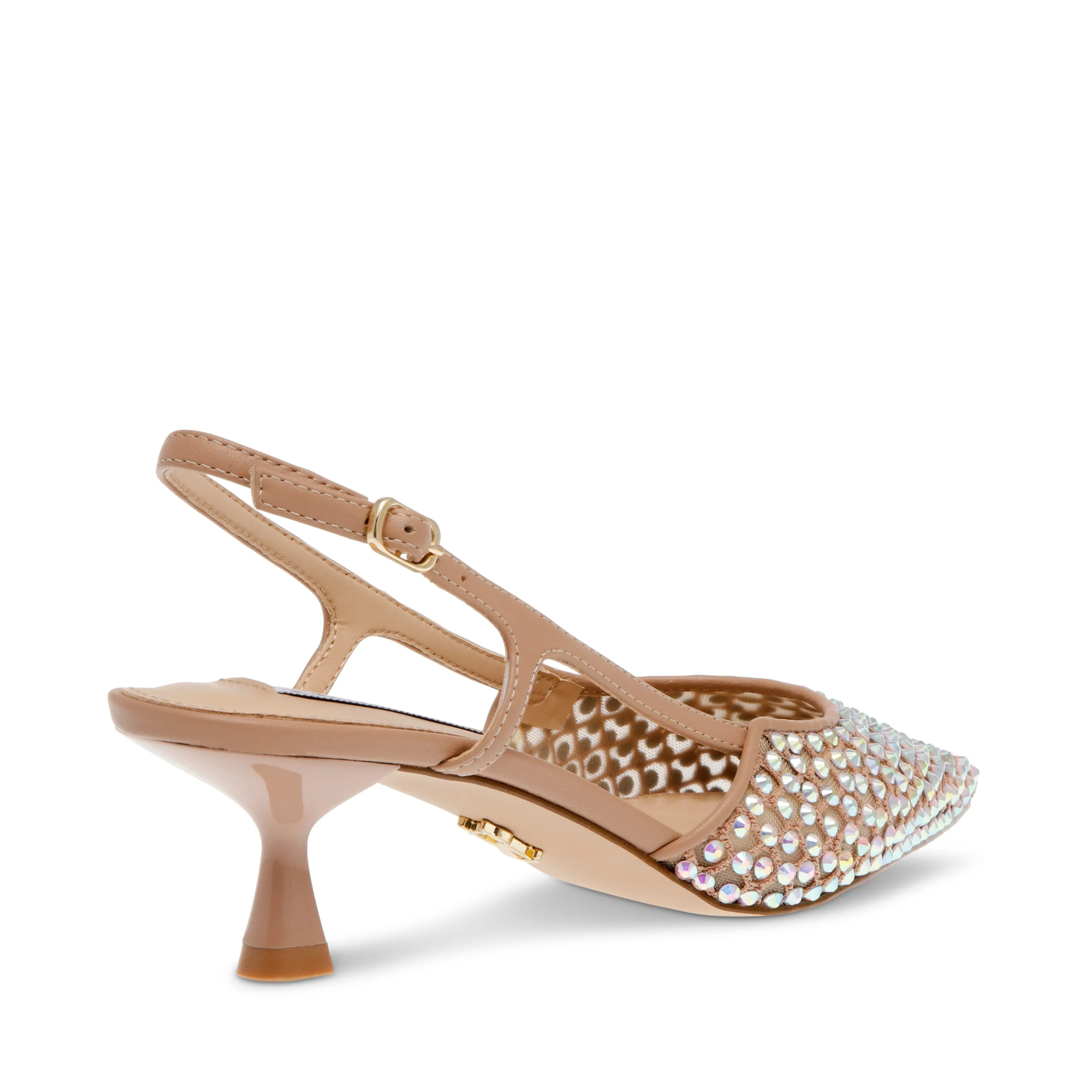 Sure, Id be happy to help with that. The optimized title for this e-commerce product in English with modifiers could be: Elegant Clear Rhinestone MR Slingback Sandals.