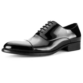 Men Captoe Lace Up Round Toe Formal Shoes