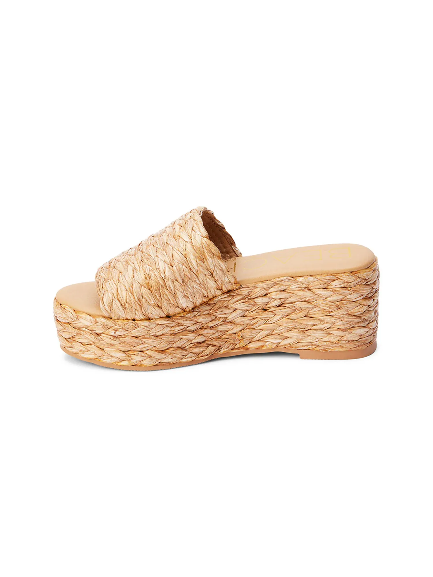 Peony Raffia Slide in Cognac