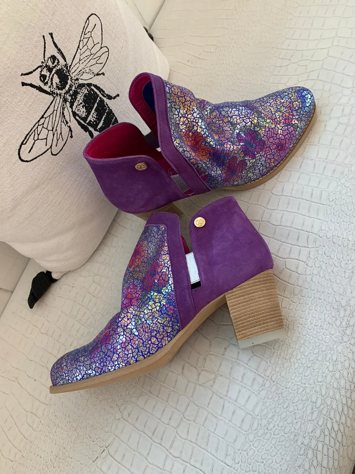 Plume- Purple ankle boot