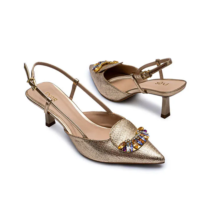 Pumps with Jewelled Brooch BCR 026