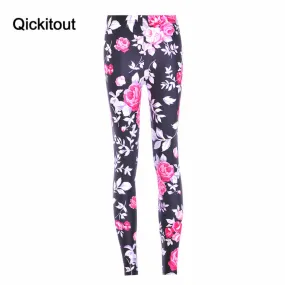 Qickitout Leggings 2016 Spring Fashion Sexy Women Fitness Leggings New Black Plum Flirtatious Pant Pencil Trousers Jeggings