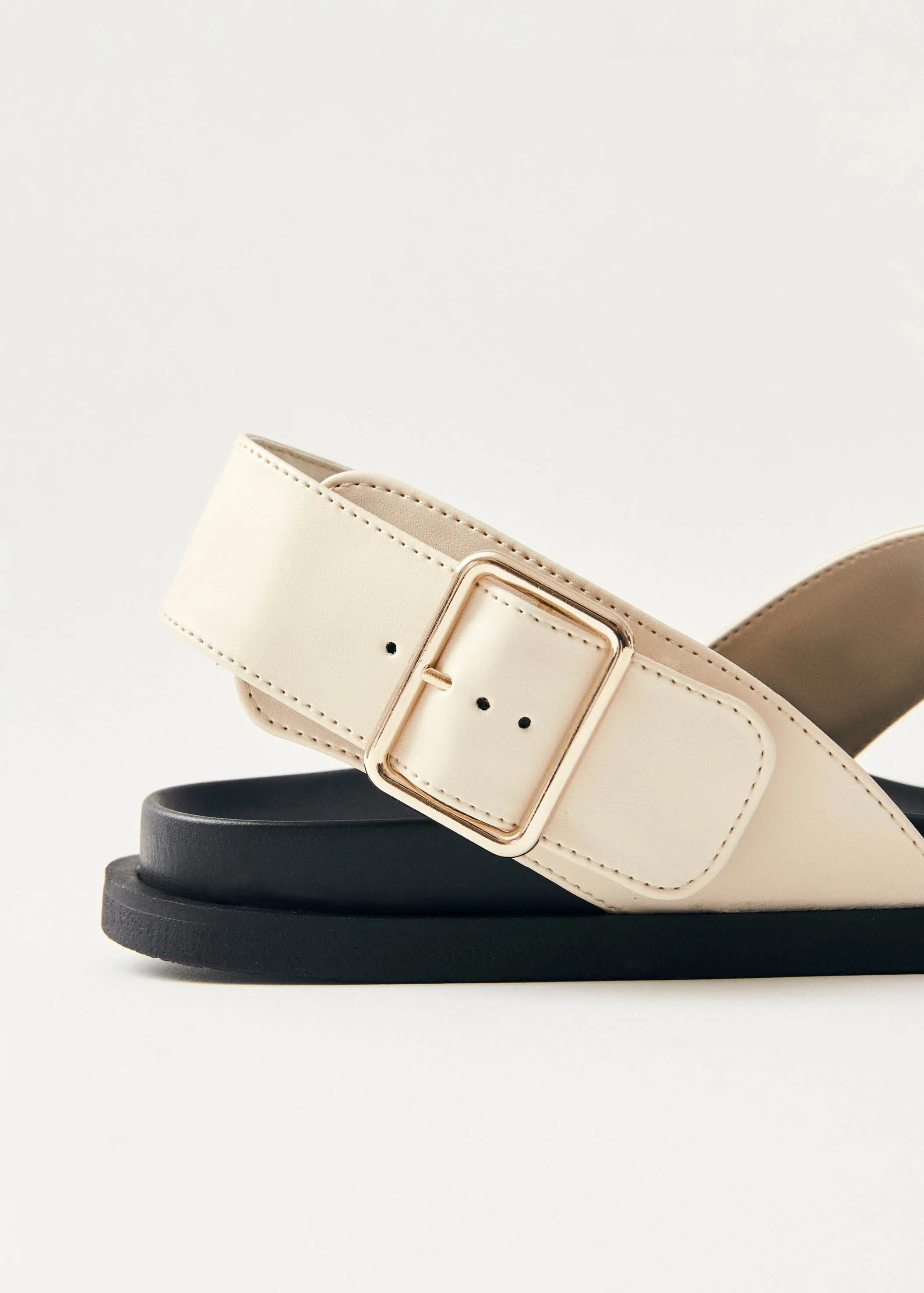 Rhys Cream Vegan Leather Sandals