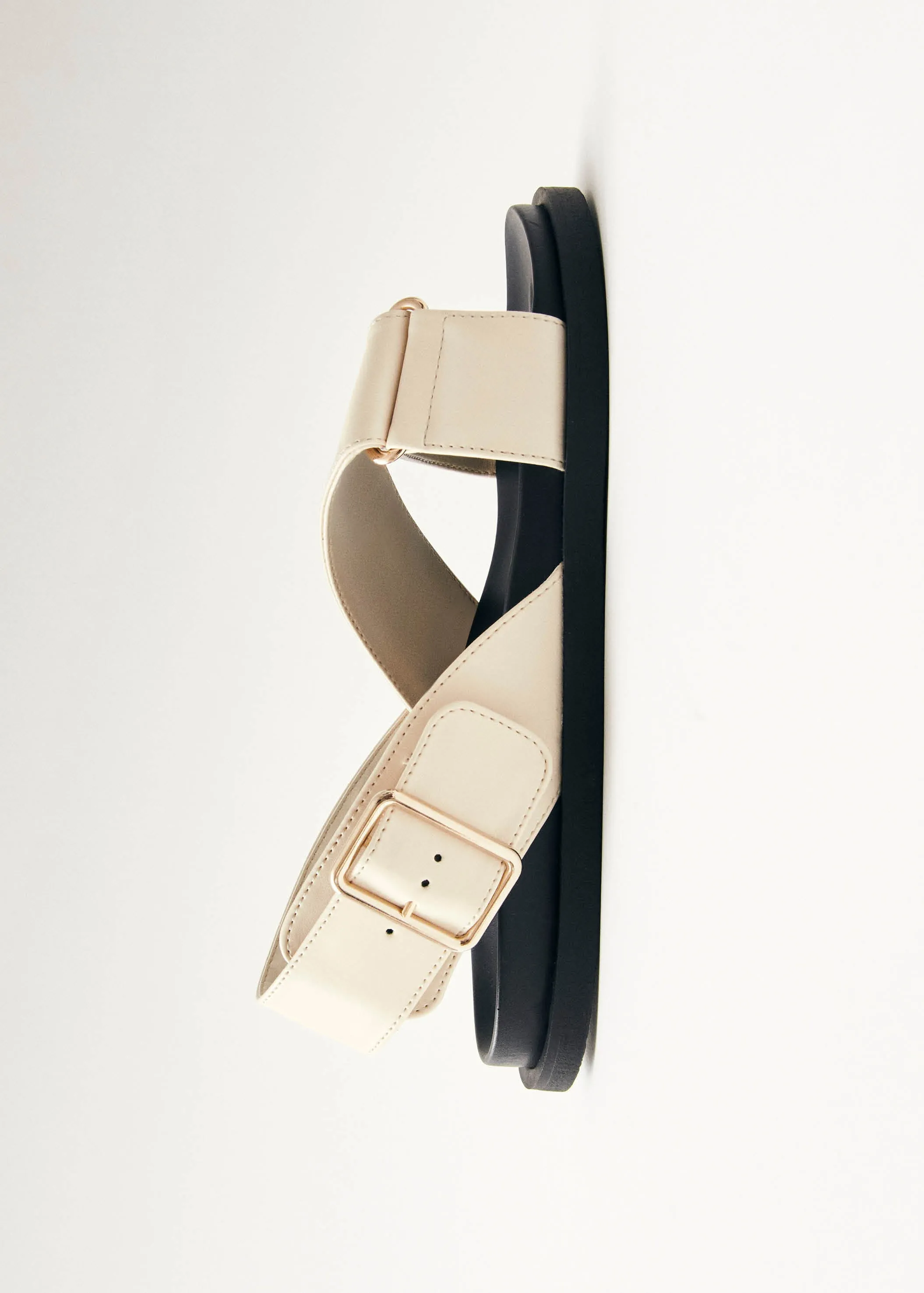 Rhys Cream Vegan Leather Sandals