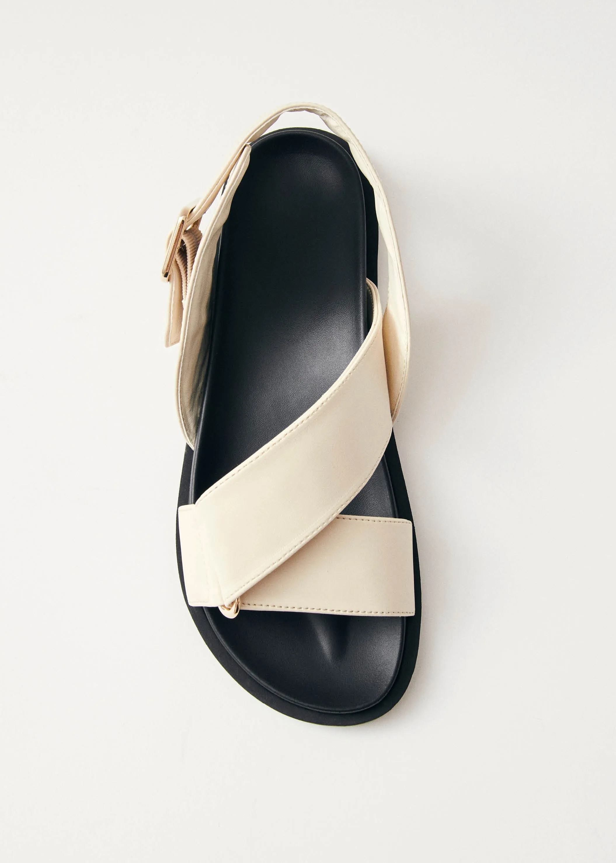 Rhys Cream Vegan Leather Sandals