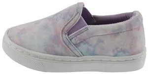 Toddler Girls Cloud Tie Dye Printed Faux Leather Sneaker