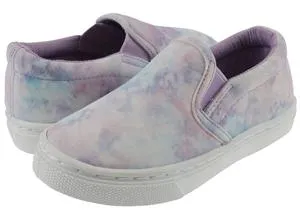 Toddler Girls Cloud Tie Dye Printed Faux Leather Sneaker